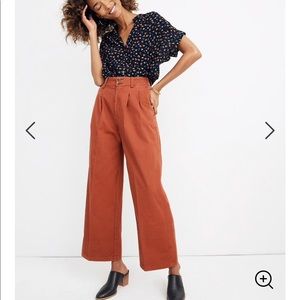 Madewell Wide leg cropped pants